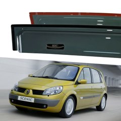 Дефлекторы Hic накладные Renault Sceniс 2003-2009 | Ветровики на скотче HIC REN06