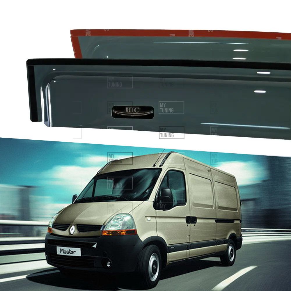 Дефлекторы Hic накладные Renault Master 1998-2010 | Ветровики на скотче HIC  REN22 - Mytuning.com.ua — Автомобильные Аксессуары