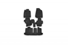 Коврики в салон для Nissan Pathfinder, 2014-> 5 шт, для 3х рядов сидений полиуретан 999RMR52BL