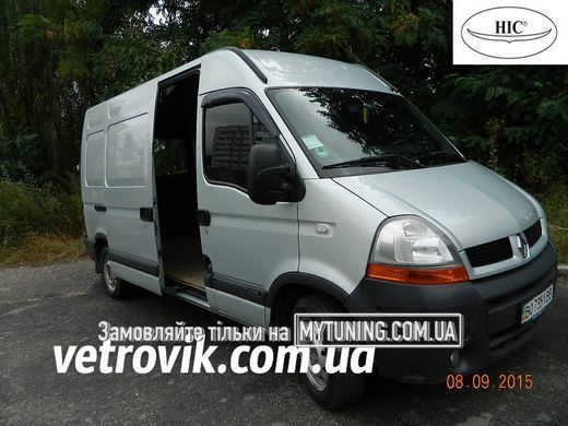 Дефлектори Hic накладні Renault Master 1998-2010 | Вітровики на скотчі HIC REN22