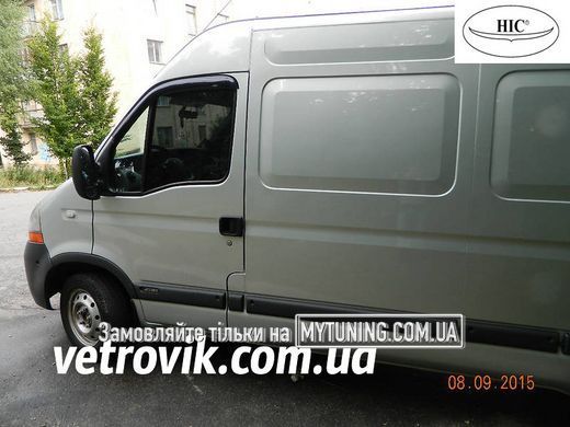Дефлектори Hic накладні Renault Master 1998-2010 | Вітровики на скотчі HIC REN22