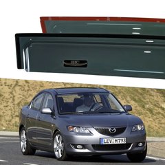 Дефлектори Hic накладні Mazda 3 2003-2009 Sedan | Вітровики на скотчі HIC MA09-IJ