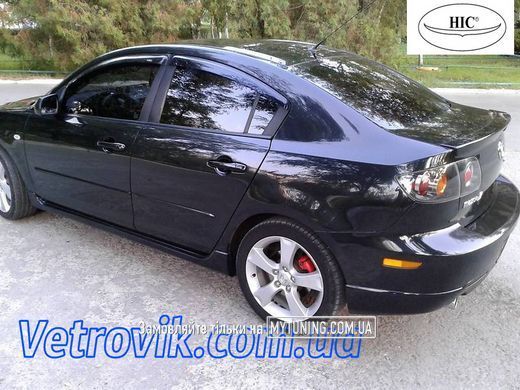Дефлекторы Hic накладные Mazda 3 2003-2009 Sedan | Ветровики на скотче HIC MA09-IJ