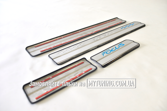 Накладки на пороги Ford Focus 3 2011-2017 Havoc (нержавіюча сталь)