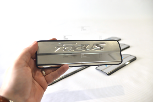 Накладки на пороги Ford Focus 3 2011-2017 Havoc (нержавеющая сталь)