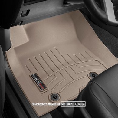 Коврики в салон для Тойота Land Cruiser Prado 150 2013- с бортиком бежевые передние 454931