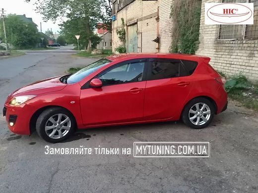 Дефлектори Hic накладні Mazda 3 2009-2013 HB | Вітровики на скотчі HIC MA26