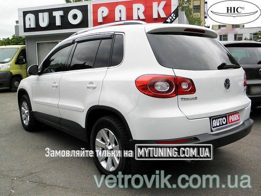 Дефлектори Hic накладні Volkswagen Tiguan 2007-2016 | Ветровики на скотчі HIC з хром молдингом VW26-M