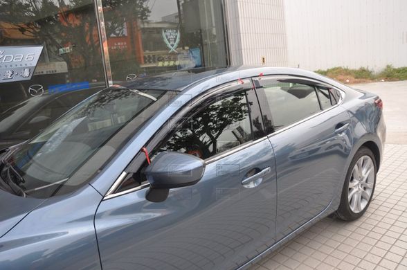 Дефлекторы Hic накладные Mazda 6 2012+ Sedan | Ветровики на скотче HIC MA31