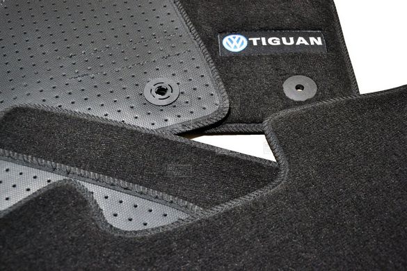 Коврики в салон ворсовые для Volkswagen Tiguan (2016-) /Чёрн,Premium BLCLX1729