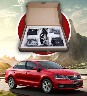 Дотяжки Skoda Rapid 2013-2019 | Доводчики автомобільних дверей 4 шт