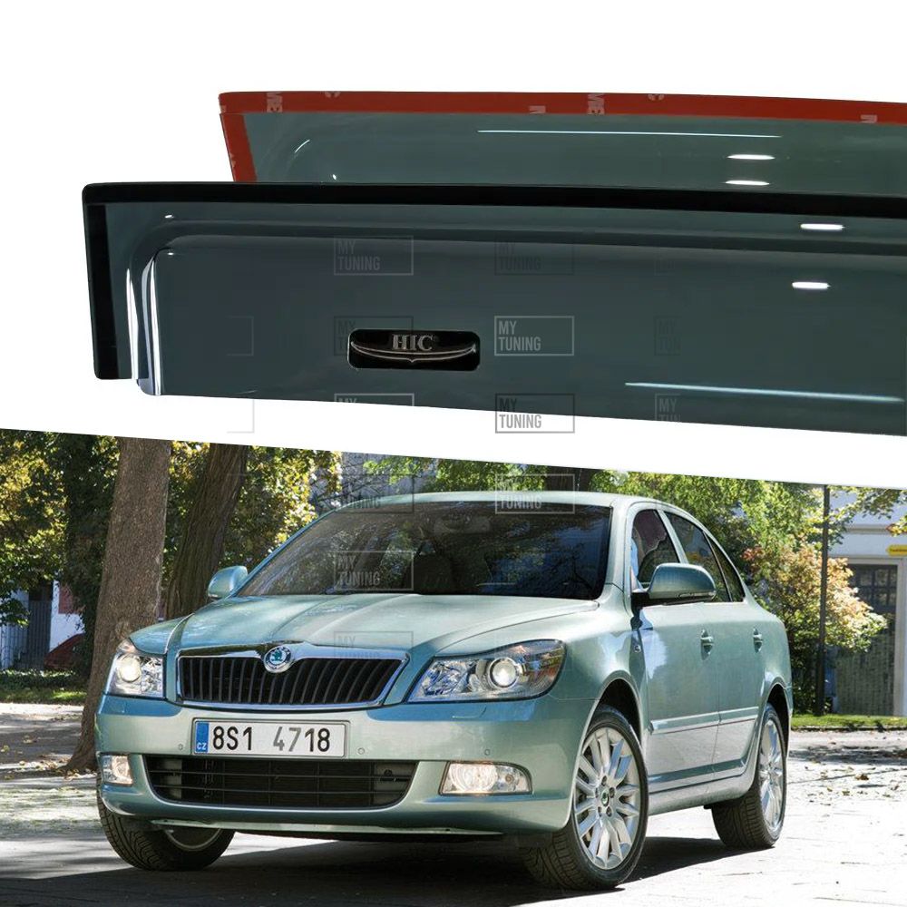 Дефлекторы Hic накладные Skoda Octavia A5 2005-2013 Sedan/HB | Ветровики на  скотче HIC SK02 - Mytuning.com.ua — Автомобильные Аксессуары