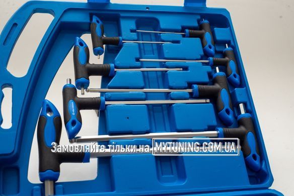 Набір ключів двосторонніх TORX/HEX з Т-подібною ручкою 16шт в кейсі MG50781 MAGMA