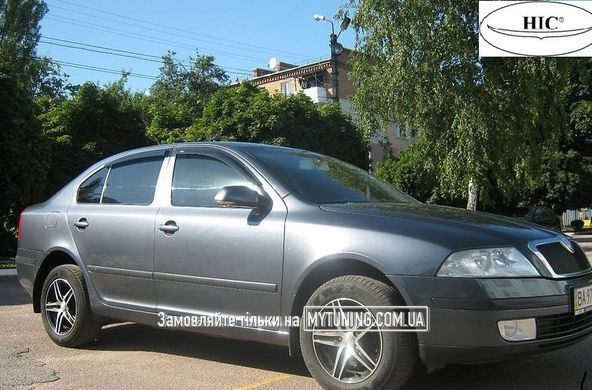Дефлектори Hic накладні Skoda Octavia A5 2005-2013 Sedan/HB | Вітровики на скотчі HIC SK02
