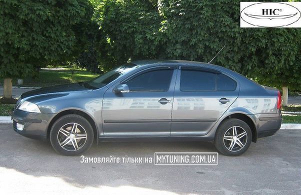 Дефлектори Hic накладні Skoda Octavia A5 2005-2013 Sedan/HB | Вітровики на скотчі HIC SK02