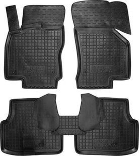 Коврики в салон для Skoda Octavia A7 2013 -> черный, кт - 4шт 11385 Avto-Gumm
