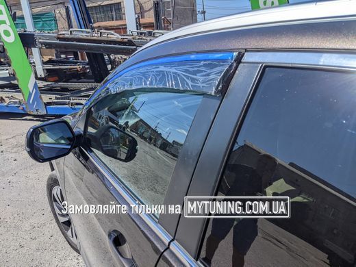 Вітровики з хромом на скотчі Honda CRV 2012-2017 Havoc