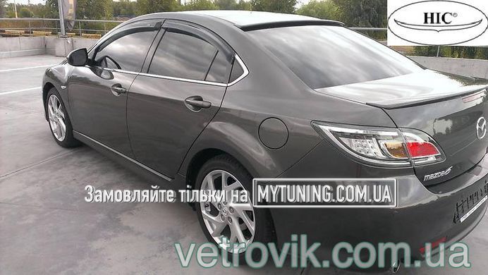 Дефлектори Hic накладні Mazda 6 2007-2012 Sedan | Вітровики на скотчі HIC MA18