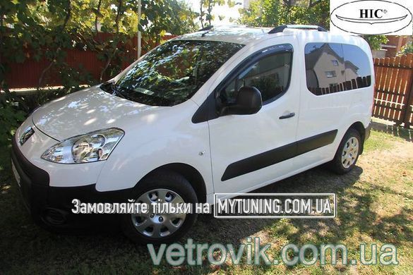 Дефлектори Hic накладні Peugeot Partner 2008+ | Вітровики на скотчі HIC PEU23