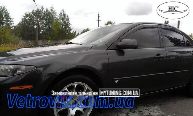 Дефлекторы Hic накладные Mazda 6 2002-2007 Sedan | Ветровики на скотче HIC MA08
