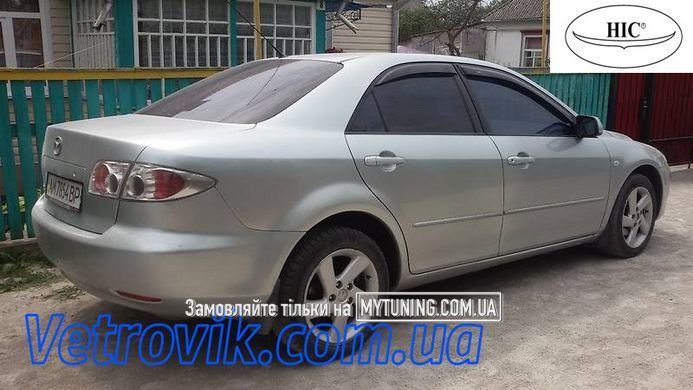 Дефлекторы Hic накладные Mazda 6 2002-2007 Sedan | Ветровики на скотче HIC MA08