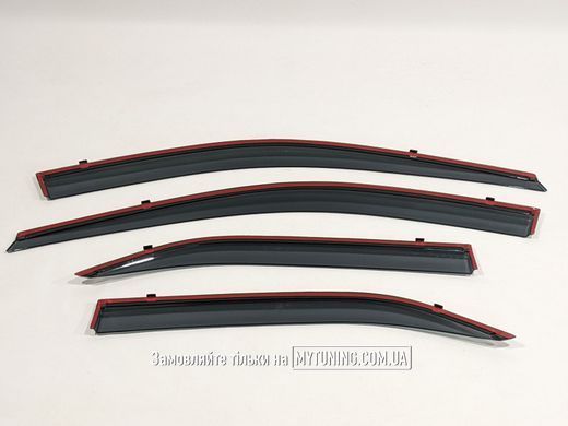 Ветровики с хромом на скотче Toyota Camry 50/55 2012-2017 Европа Havoc