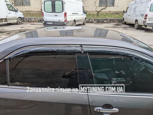 Вітровики з хромом на скотчі Toyota Camry 50/55 2012-2017 Європа Havoc