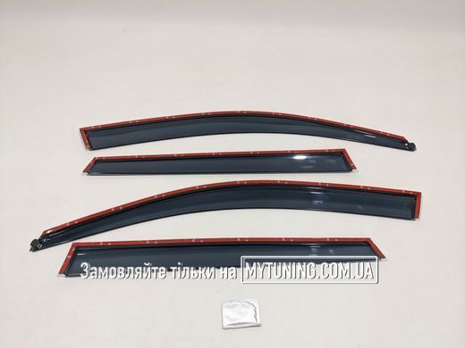 Вітровики з хромом на скотчі Volkswagen Touareg 2010-2018 Havoc