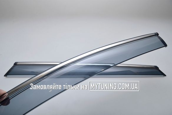 Вітровики з хромом на скотчі Volkswagen Touareg 2010-2018 Havoc