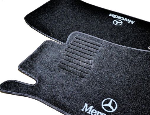 Коврики в салон ворсовые для Mercedes E210 (1995-2002) (задний привод) /Чёрные, кт. 5шт BLCCR1341
