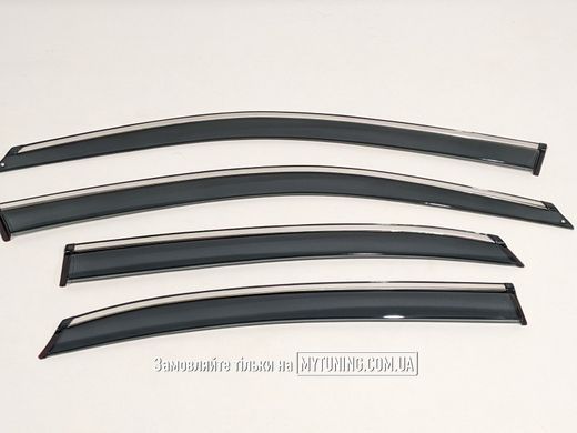 Ветровики с хромом на скотче Volkswagen Passat B7/B8 USA 2011-2018 Havoc