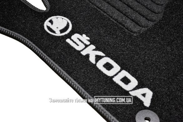 Коврики в салон ворсовые для Skoda Rapid (2012-) /Чёрные, кт. 5шт BLCCR1569