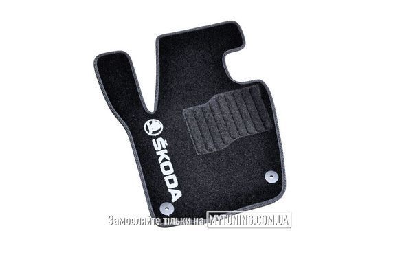 Коврики в салон ворсовые для Skoda Rapid (2012-) /Чёрные, кт. 5шт BLCCR1569