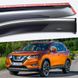 Дефлектори Hic накладні Nissan X-Trail/Rogue 2014-2020 | Вітровики на скотчі HIC з хром молдингом NI85-IJ