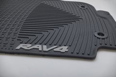 Toyota Rav-4 c 2012 по 2019 Оригінальні килимки з лого та кліпсами HAVOC гумові в салон