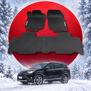 Toyota Rav-4 c 2012 по 2019 Оригинальные коврики из лого и клипсами HAVOC резиновые в салон.