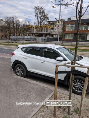 Дефлектори Hic накладні Hyundai Tucson 2015-2021 | Вітровики на скотчі HIC HY47