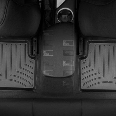 Коврики в салон для BMW X1 2010- с бортиком задние черные 443652