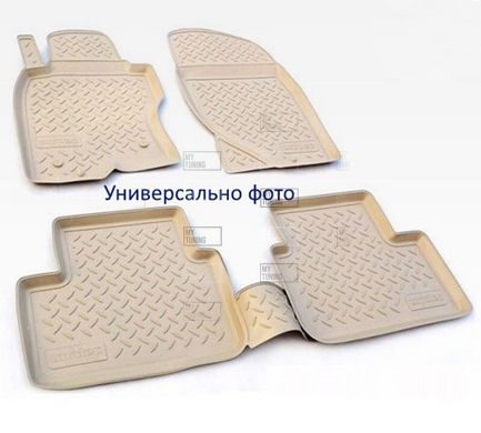 Коврики в салон для Volkswagen Tiguan (11-) (полиур., компл - 4шт) цвет бежевый NPL-Po-95-51B