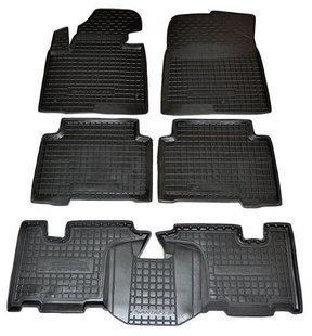 Коврики в салон для Hyundai Grand Santa Fe 2014- /7мест/ черный, кт - 4шт 11447 Avto-Gumm