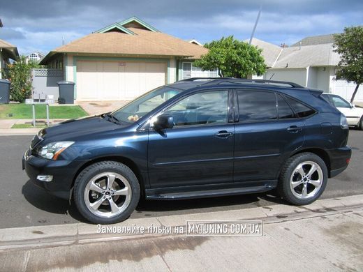 Рейлинги Lexus RX350 (2003-2009) Черные усиленные, с перемычками