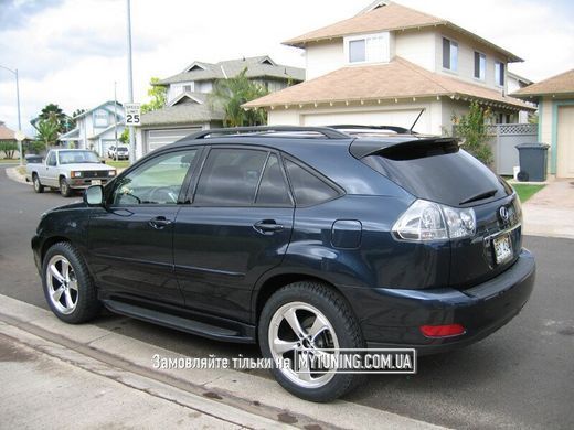 Рейлинги Lexus RX350 (2003-2009) Черные усиленные, с перемычками