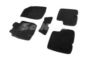 Коврики в салон 3D для Renault Duster 2011-2015 /Черные 5шт 83737