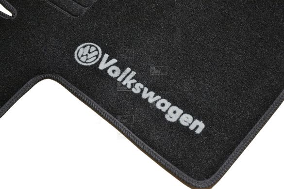 Коврики в салон ворсовые для Volkswagen T5 (2004-) (1+2) / Чёрные BLCCR1692