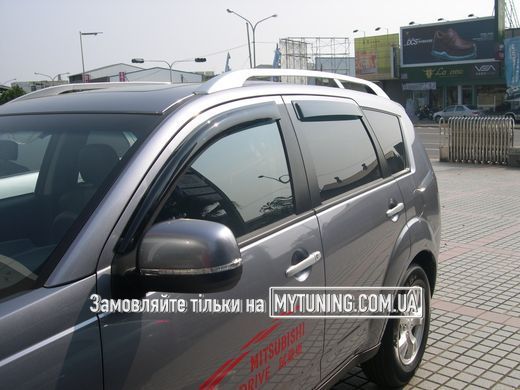 Дефлектори Hic накладні Mitsubishi Outlander 2007-2012 XL | Вітровики на скотчі HIC M36