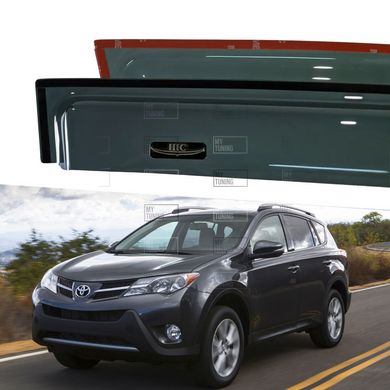 Дефлектори Hic накладні Toyota RAV-4 2013-2019 | Вітровики на скотчі широкі HIC T119-IJ