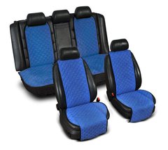 Накидки на сиденье "Эко-замша" широкие (комплект) без лого, цвет синий