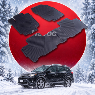 Toyota Rav-4 c 2012 по 2019 Оригінальні килимки HAVOC гумові в салон повний комплект