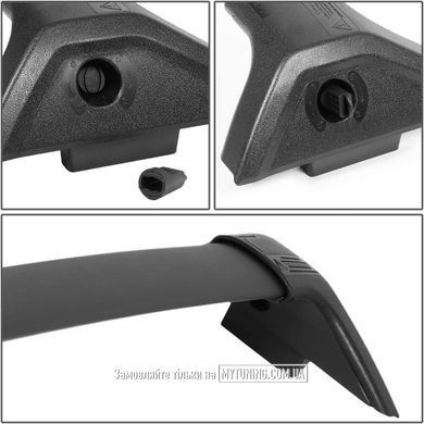 Поперечки Toyota Rav4 2019 2020 2021 2022 2023 на рейлинги черные матовые Havoc