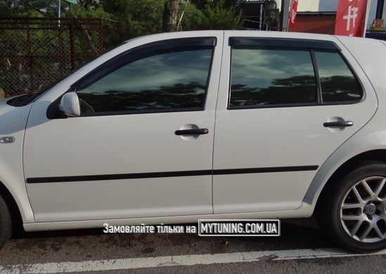 Дефлектори Hic накладні Volkswagen Golf-4 1997-2004 HB | Вітровики на скотчі HIC VW07